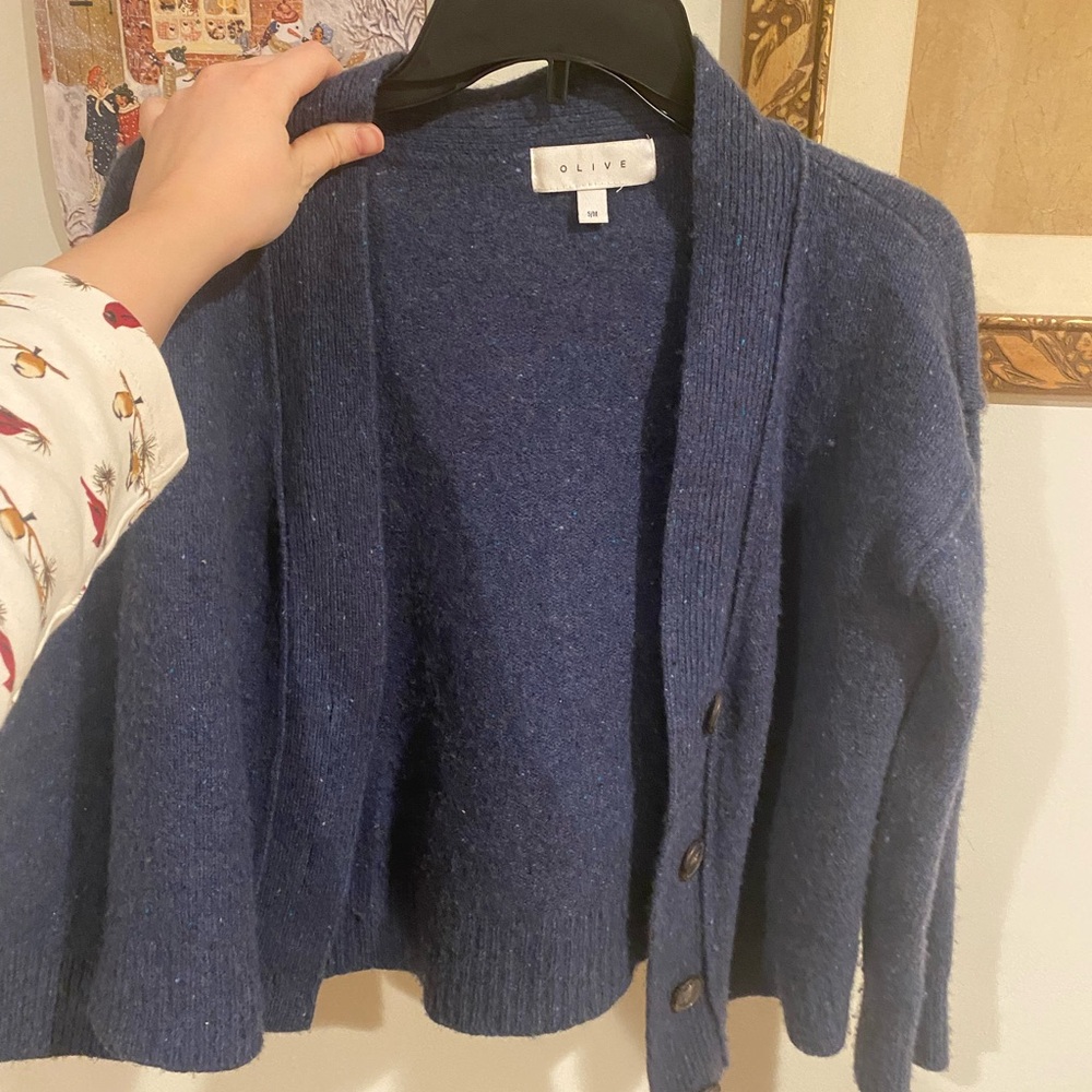 Olive Women's Classic Blue Cardigan